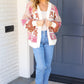 Take on The Day Ivory Floral Stripe Open Cardigan
