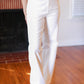 Judy Blue Above & Beyond White Braided Waist Wide Leg Jeans