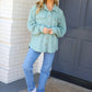 Casual Savvy Sage Cable Knit Button Down Shacket