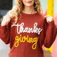 All I Want Thanksgiving Pop Up Embroidery Chunky Sweater