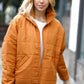 Eyes On You Butterscotch Quilted Puffer Jacket