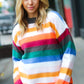 Embrace The Day Multicolor Stripe Soft Knit Oversized Sweater