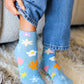 Sky Floral Ankle Socks