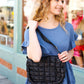 Black Quilted Puffer Crossbody Bag