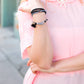 Gray & Black Beaded Tassel Bracelet Set