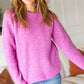 All You Need Lavender Mélange Round Neck Knit Sweater