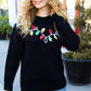 It's Lit Black Sequin Embroidered Christmas Lights Sweater