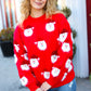 Santa Claus Sparkle Fuzzy Knit Sweater