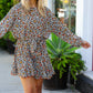 Cream/Black/Rust Animal Print Woven Romper