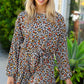 Cream/Black/Rust Animal Print Woven Romper