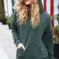 A New Day Forest Green Mineral Wash Rib Knit Hoodie