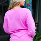 Pink French Terry Pullover with Pockets