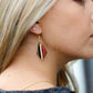 Multicolor Wood & Resin Geometric Drop Earrings