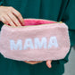 Blush "Mama" Sherpa Zipper Bag