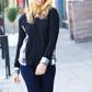Adorable In Black & Ivory Plaid Hacci Knit Hoodie