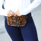Leopard Sherpa Zipper Buckle Belt Sling