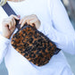 Leopard Sherpa Zipper Buckle Belt Sling