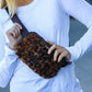 Leopard Sherpa Zipper Buckle Belt Sling