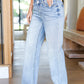 Judy Blue Everyday High Rise Wide Leg Boot Cut Distressed Jeans