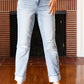 Judy Blue Light Wash Star Pocket Boyfriend Fit Cuffed Jeans