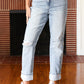 Judy Blue Light Wash Star Pocket Boyfriend Fit Cuffed Jeans