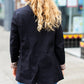 Feeling Bold Black Leopard Tailored Collar Lapel Blazer