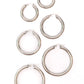 Day to Day Hoop Earrings Set in Silver