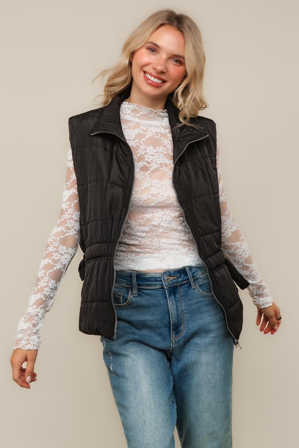 By the Campfire Cozy Black Vest