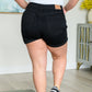 Ava High Rise Control Top Cuffed Shorts in Black
