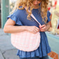 Pink Quilted Puffer Crossbody Bag