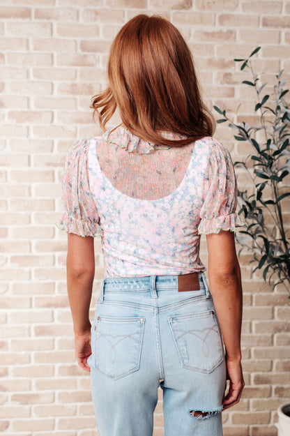 Feminine Balloon Sleeve Bodysuit