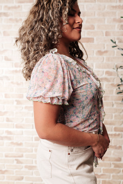 Feminine Balloon Sleeve Bodysuit