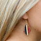 Multicolor Wood & Resin Geometric Drop Earrings