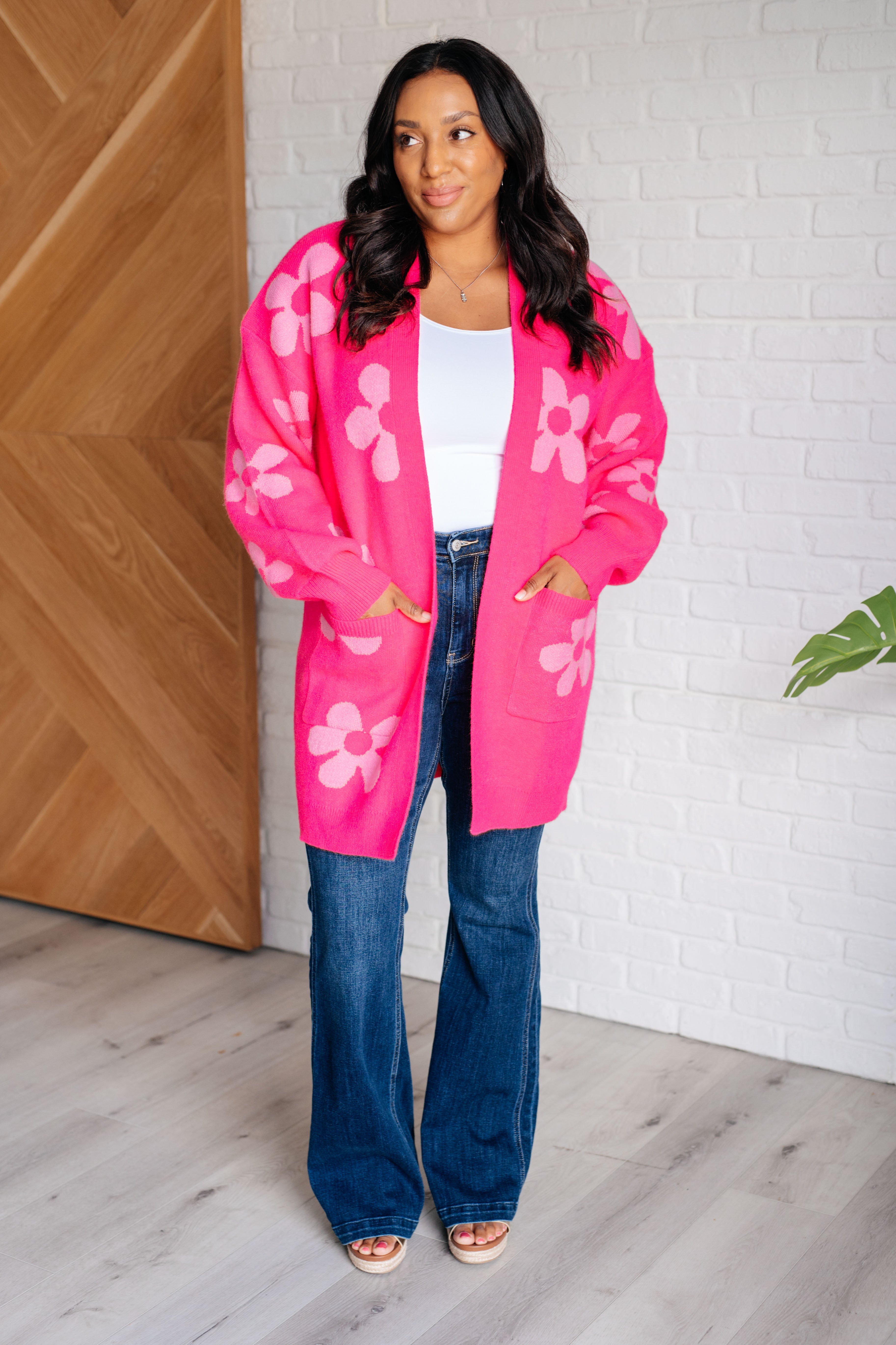 Floral cardigan plus size best sale