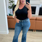 Miley High Waist Control Top Frayed Hem Flare Jeans