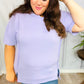 Perfectly Poised Lilac Cut Edge French Terry Top