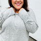 Heather Grey Drop Shoulder Bubble Sleeve Outseam Top