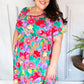 Ready For The Day Fuchsia Floral Babydoll Fit & Flare Dress