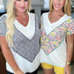 To Rock a Rhyme Color Block Top in Pink Floral