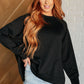 It's The Little Things Relaxed Scuba Pullover in Black