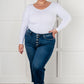 Janice High Rise Button Fly Wide Leg Crop Jeans