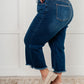 Janice High Rise Button Fly Wide Leg Crop Jeans