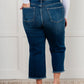 Janice High Rise Button Fly Wide Leg Crop Jeans