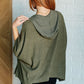 Perfectly Poised Hooded Poncho in Olive