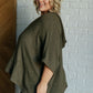 Perfectly Poised Hooded Poncho in Olive