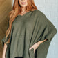 Perfectly Poised Hooded Poncho in Olive