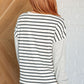 Super Clever Patchwork Striped Top in Ivory