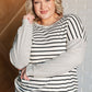 Super Clever Patchwork Striped Top in Ivory