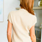 This Little Life Mock Neck Short Sleeve Sweater in Oatmeal
