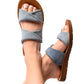 With a Twist Sandal in Denim